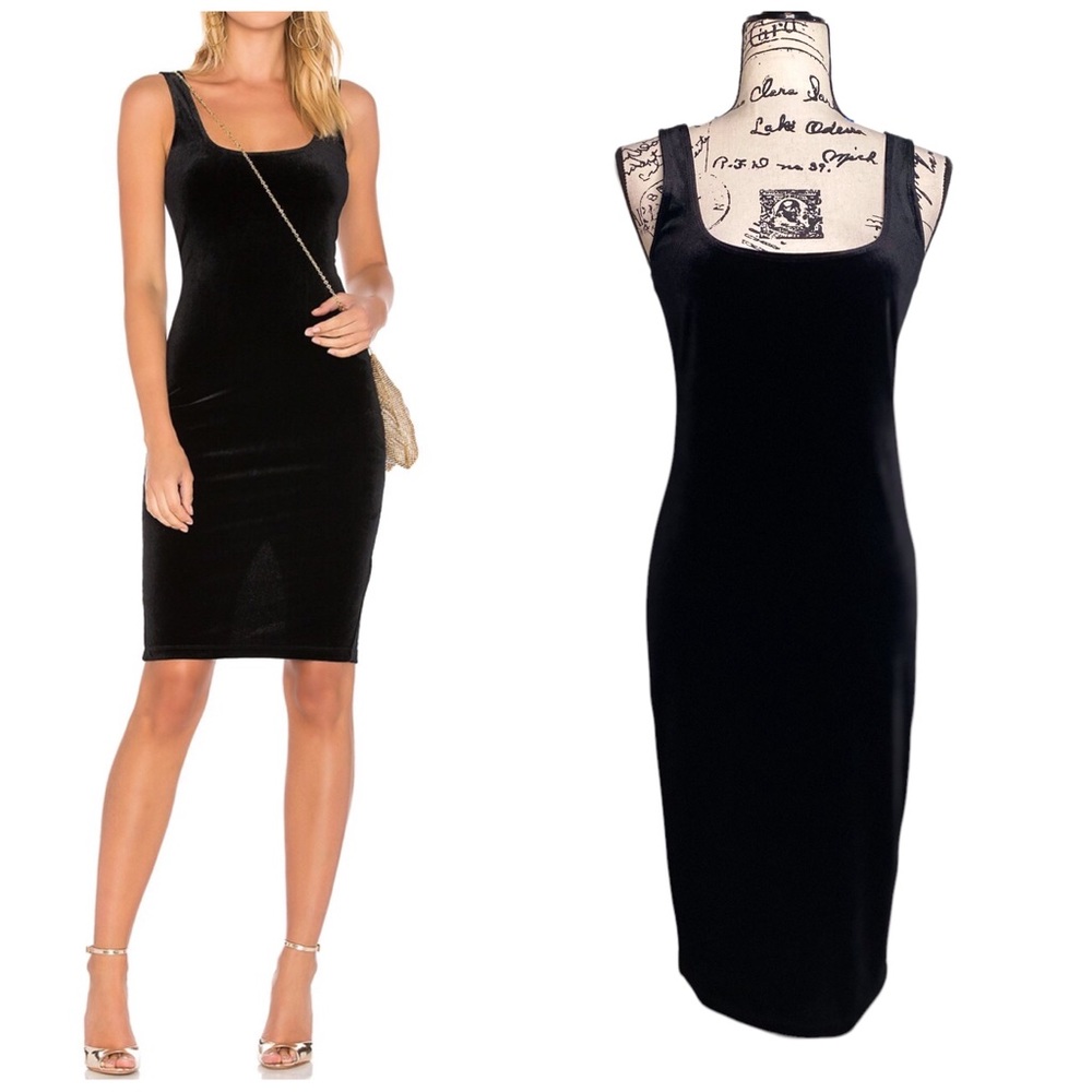Bardot - Sleeveless Velvet MIDI Dress - Size 8